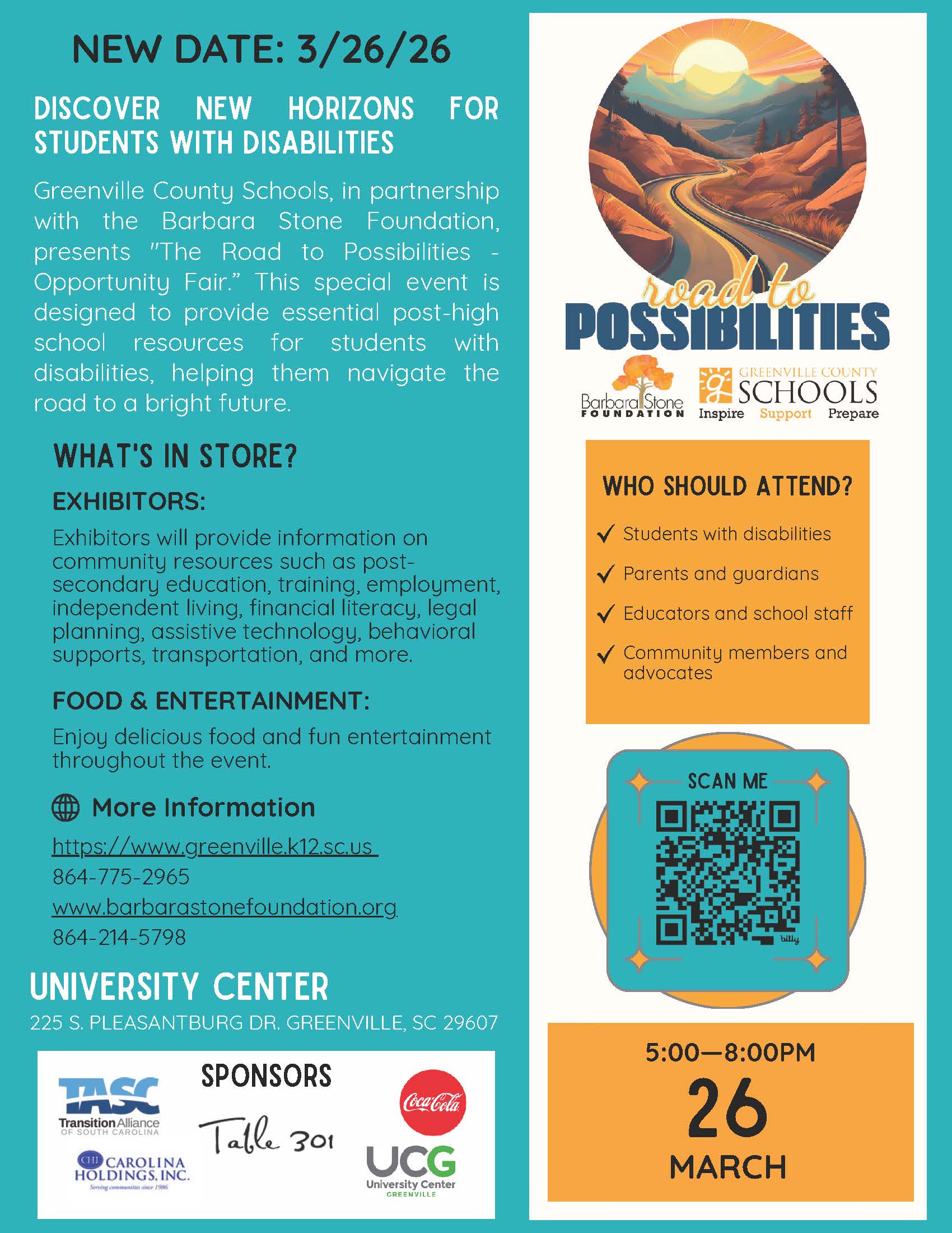 2026 Road to Possiblities Flyer